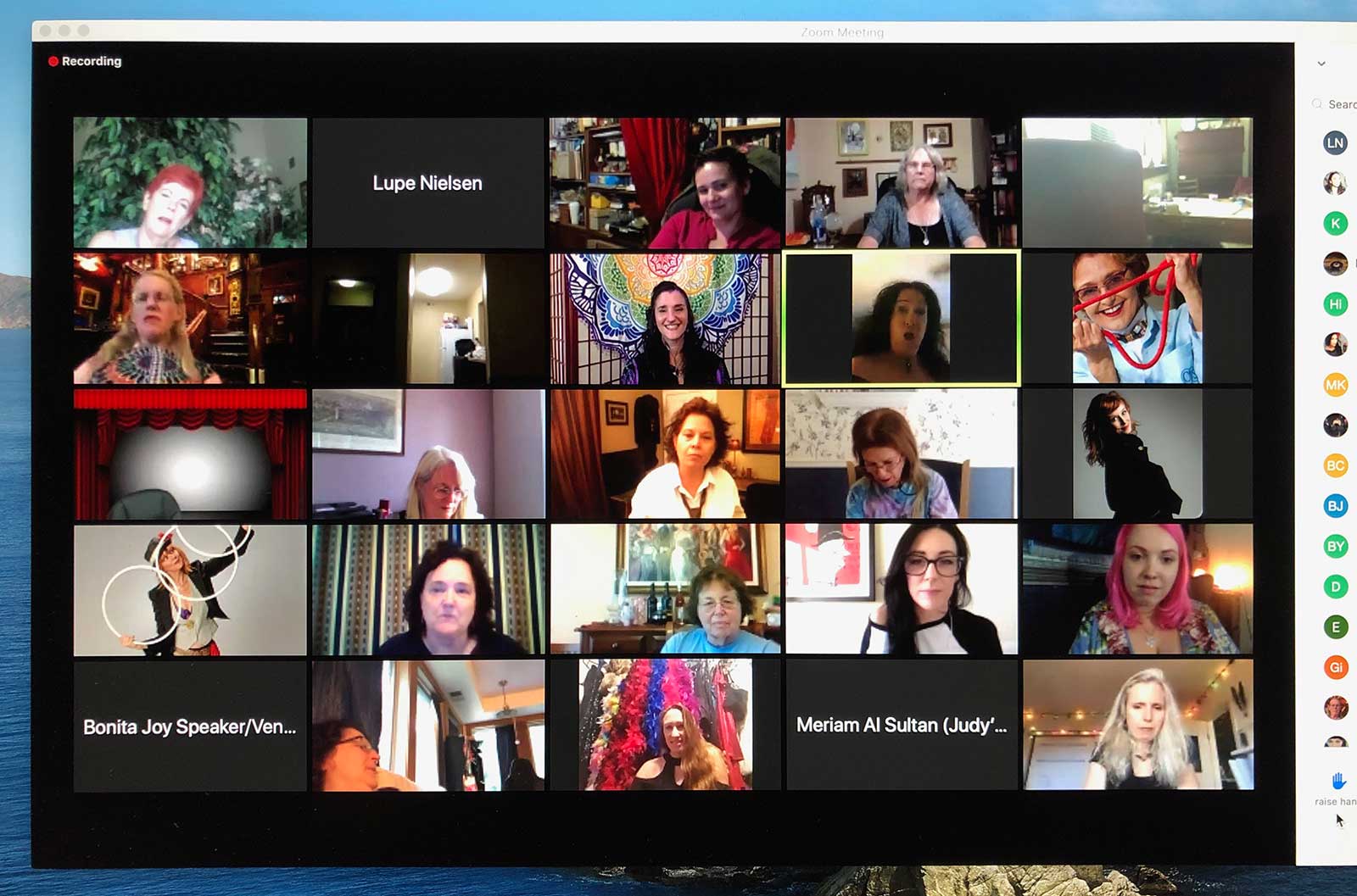 Screenshot from the Sisters of Mystery Seminar Virtual Magic Convention