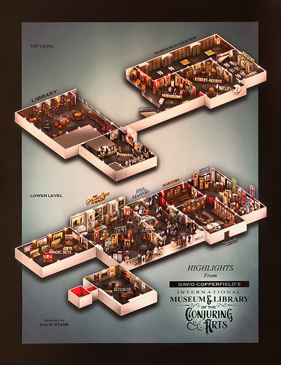 David Copperfield's Magic Museum Map Poster