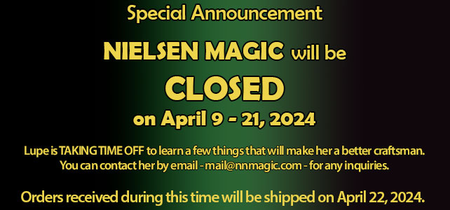 Nielsen Magic Closed - April 9 - 21, 2024