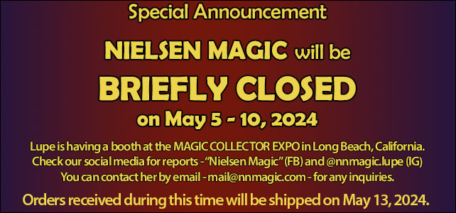 Nielsen Magic will be briefly closed on May 5 - 10, 2024