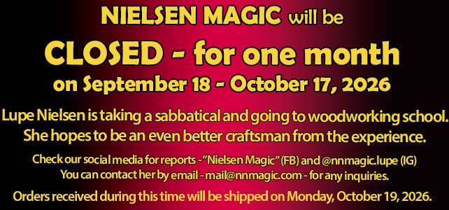 Nielsen Magic will be closed for one month, between September 18 - October 17, 2026